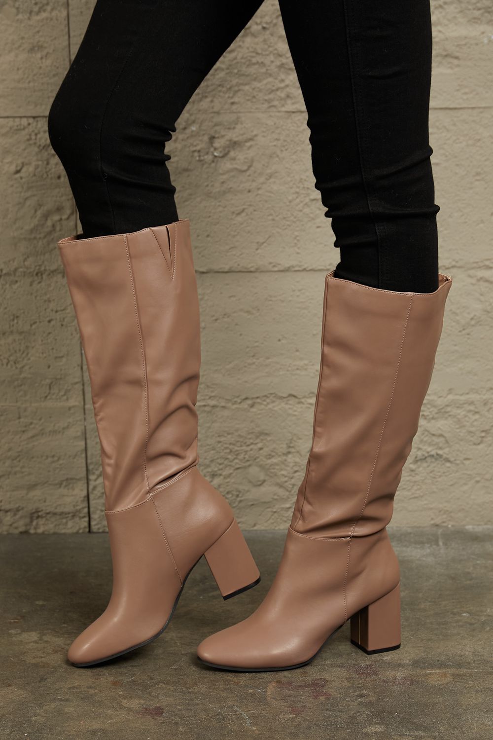 Cowboy Boots - Knee High Block Heel