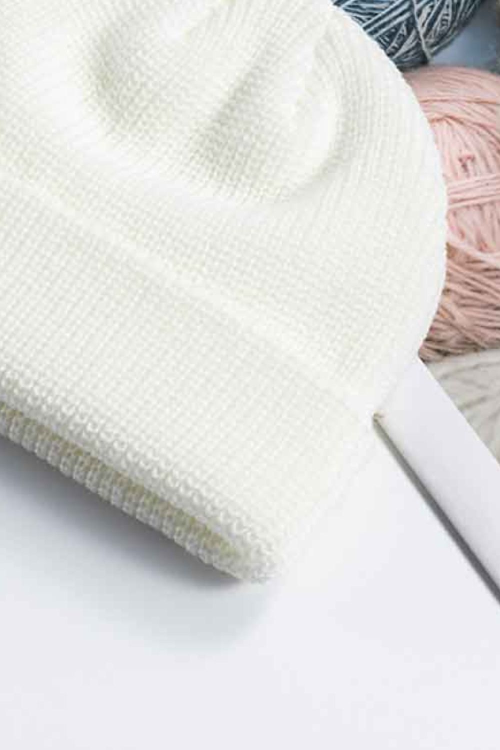 Beanie - Solid Color Rib-Knit Cuff