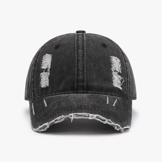 Baseball Cap - Distressed Denim Cap