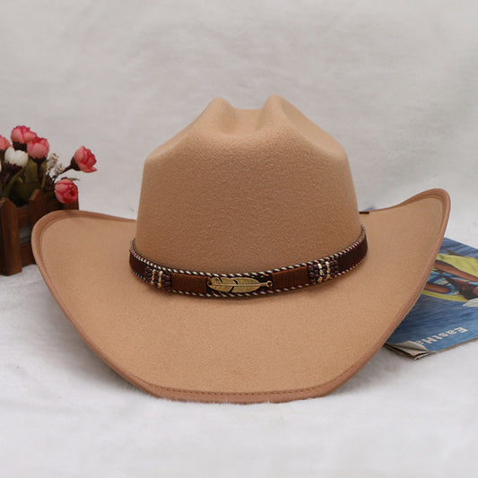 Cowboy Hat - Tied Wide Brim Tweed