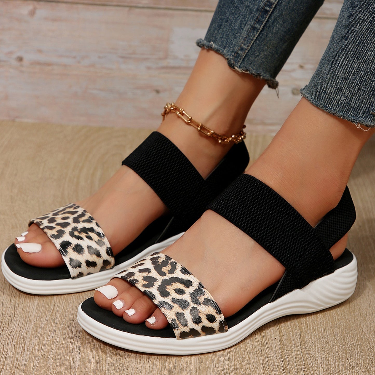 Sandals - Open Toe Low Heel