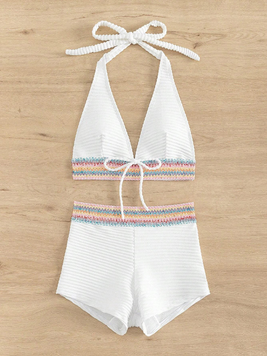 Backless Halter 2-Piece Swim Set