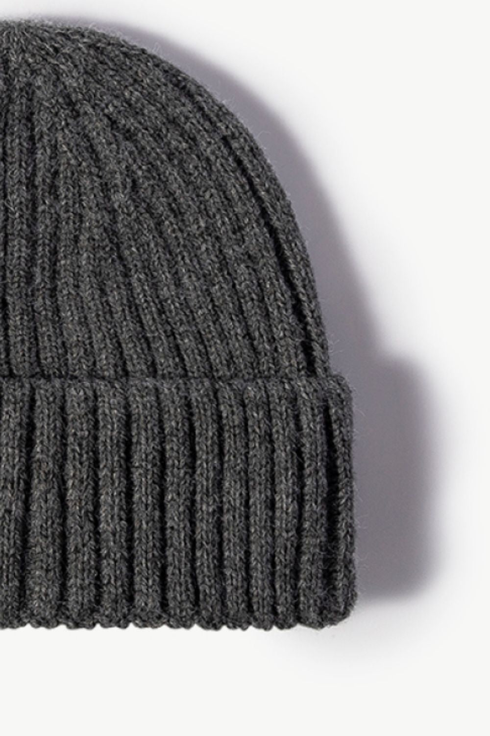 Beanie - Solid Color Rib-Knit Cuff