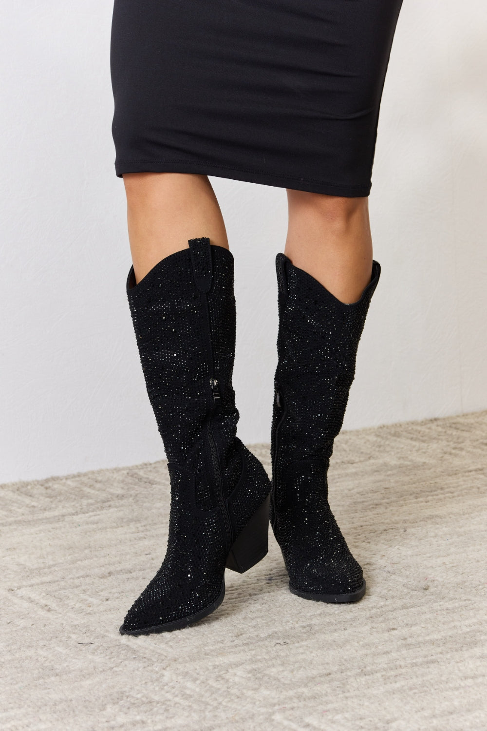 Cowboy Boots - Forever Link Rhinestone Knee High