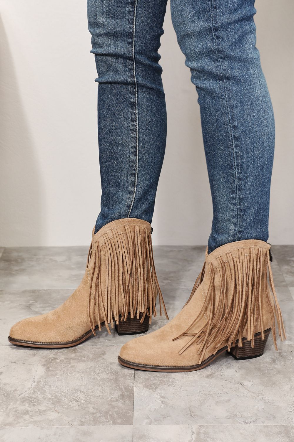 Ankle Boots - Fringe Cowboy Western