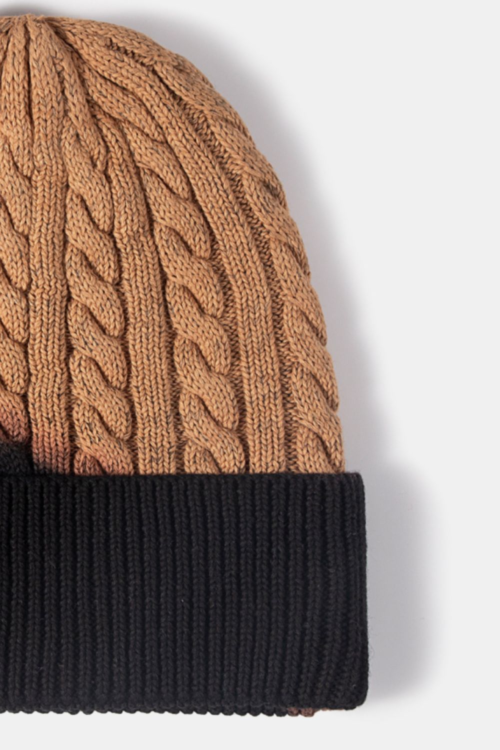 Beanie - Tie-Dye Cable-Knit Cuff