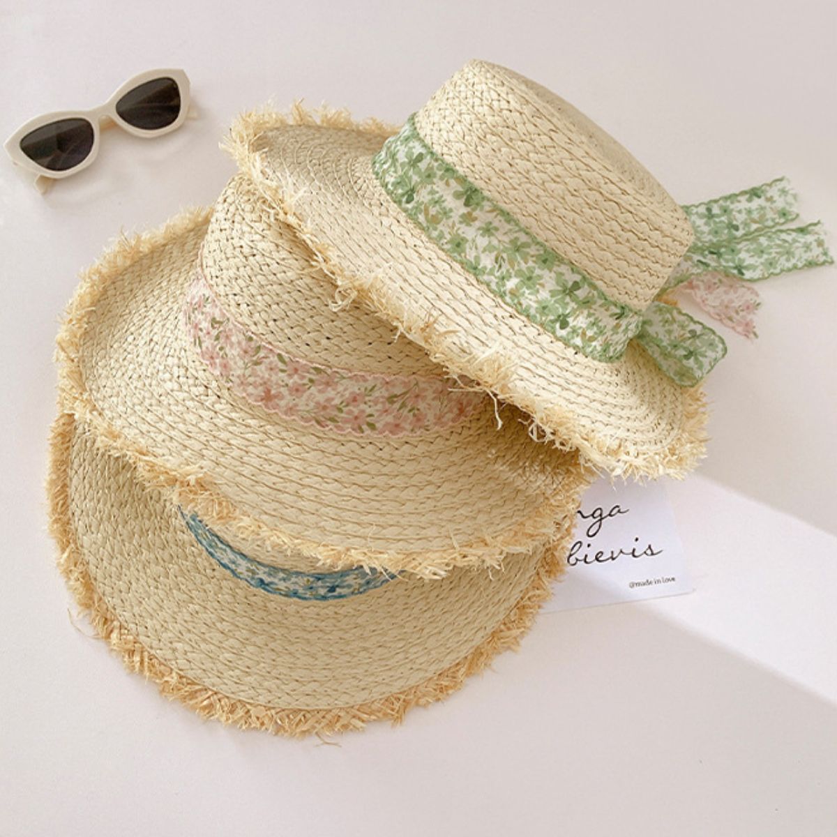 Capri Boater - Raffia Straw Braid