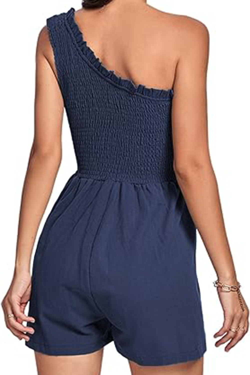 Romper - Smocked Single Shoulder