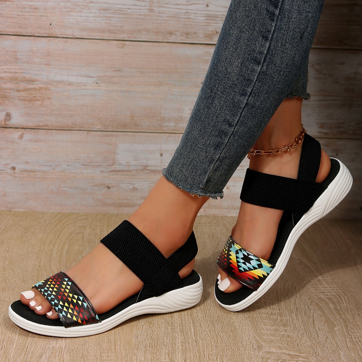 Sandals - Open Toe Low Heel