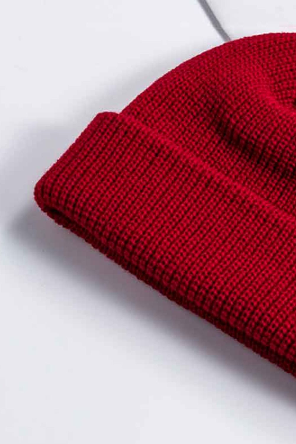 Beanie - Solid Color Rib-Knit Cuff