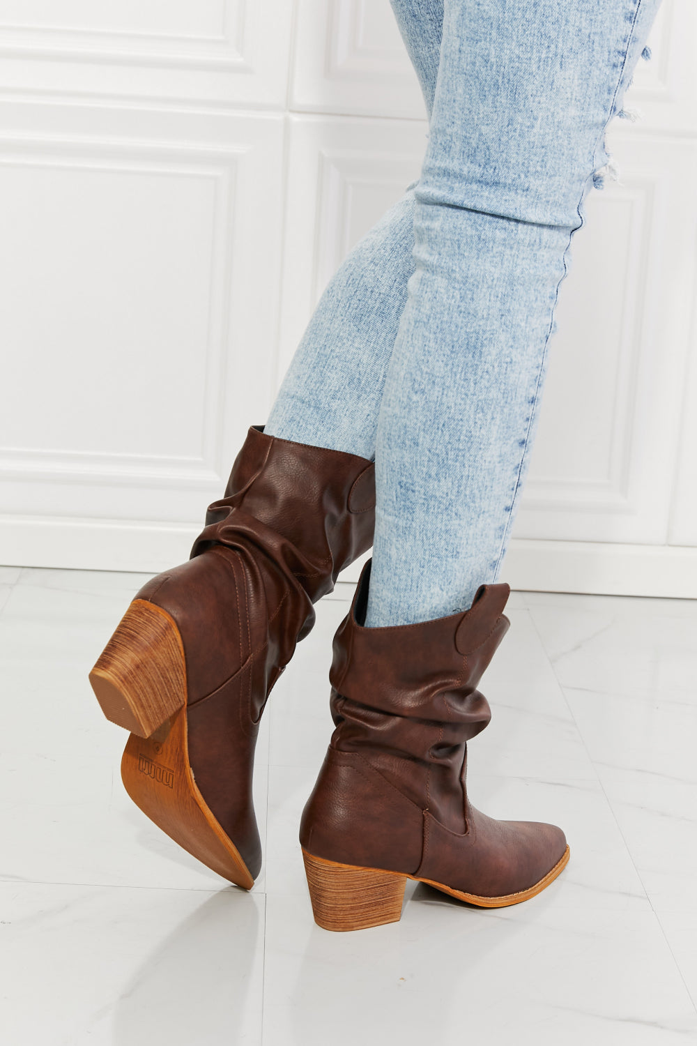 Cowboy Boots - Better in Texas Scrunch in Brown