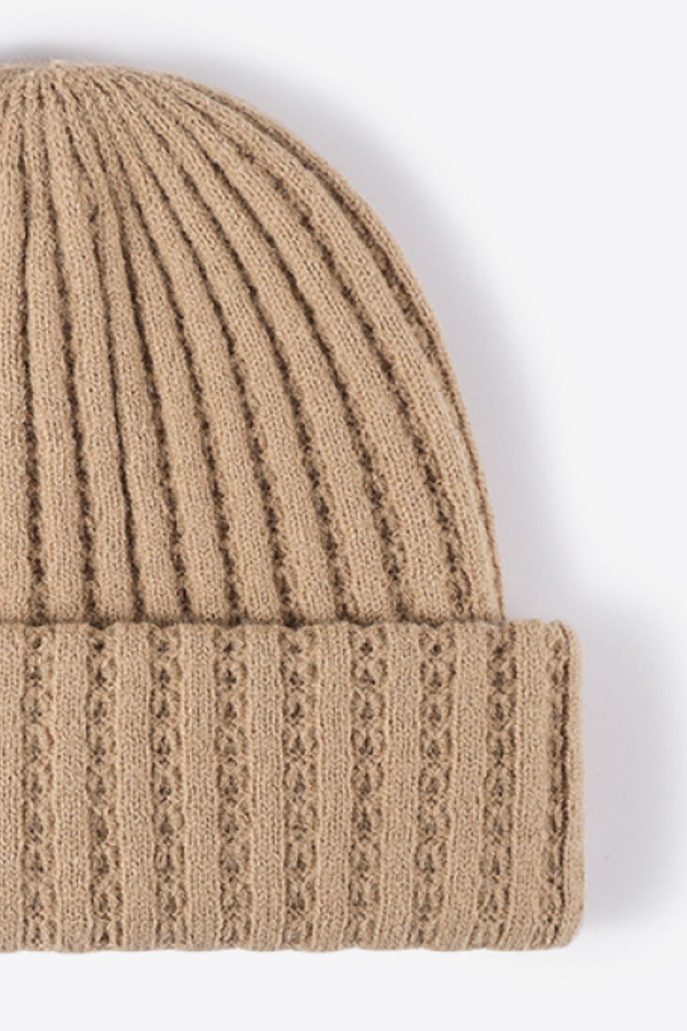 Beanie - Solid Color Wide Rib Knit