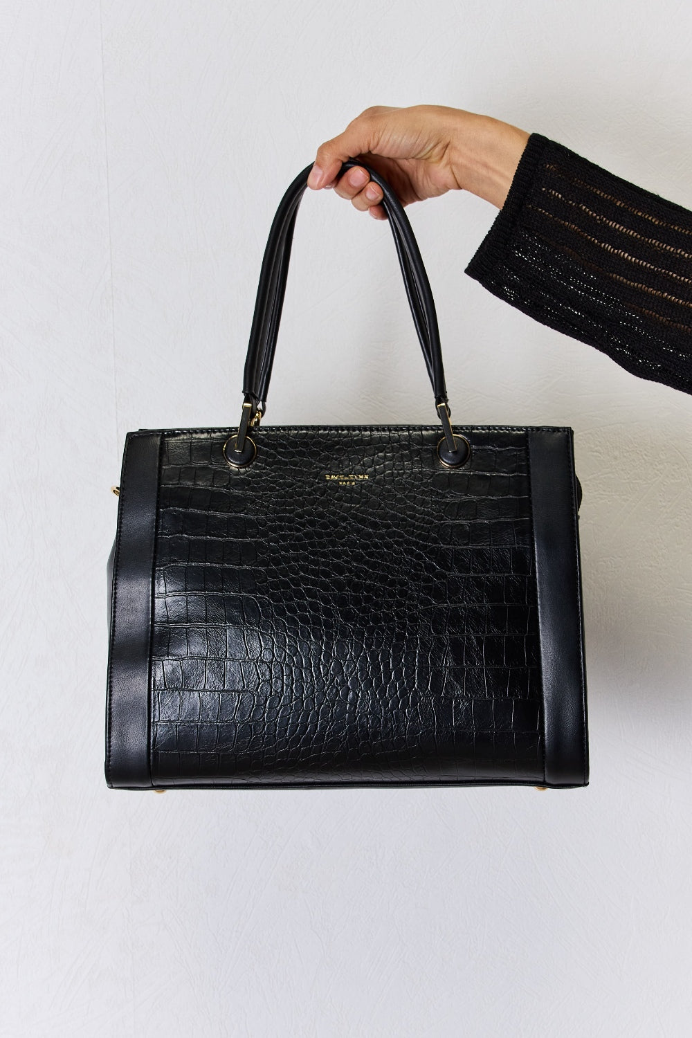 Designer Alligator Embossed Handbag