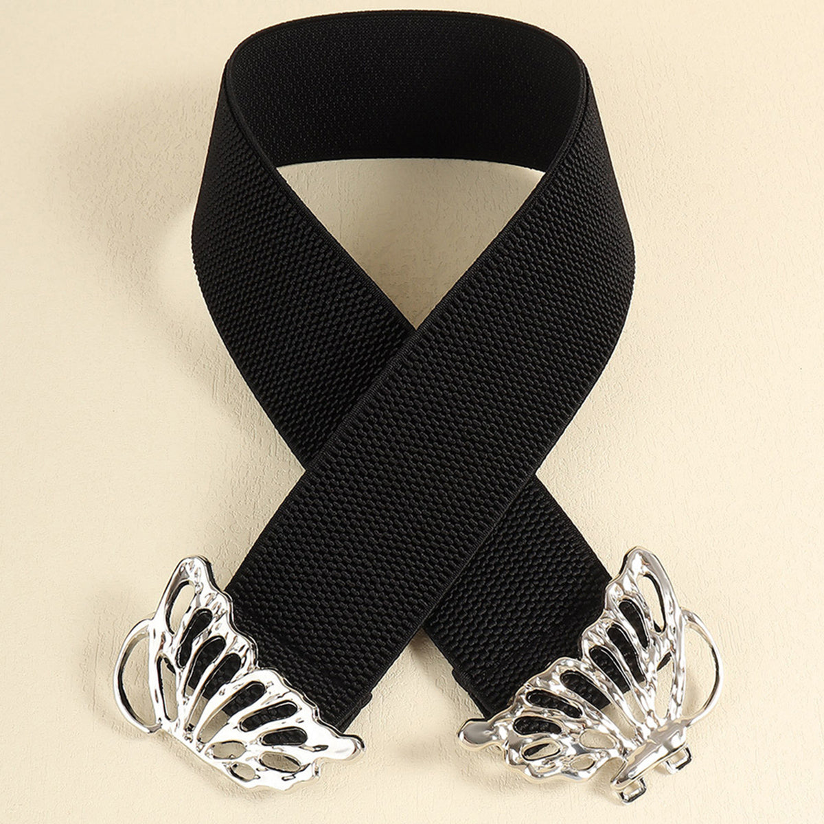 Belt - Butterfly Alloy Buckle Elastic