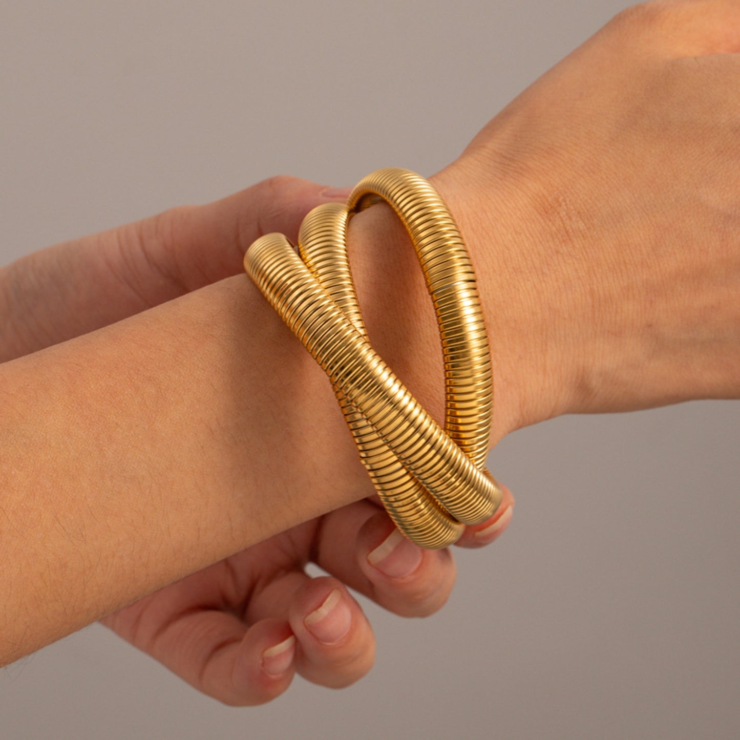 Bracelet - Triple Intertwined Stretch Snake