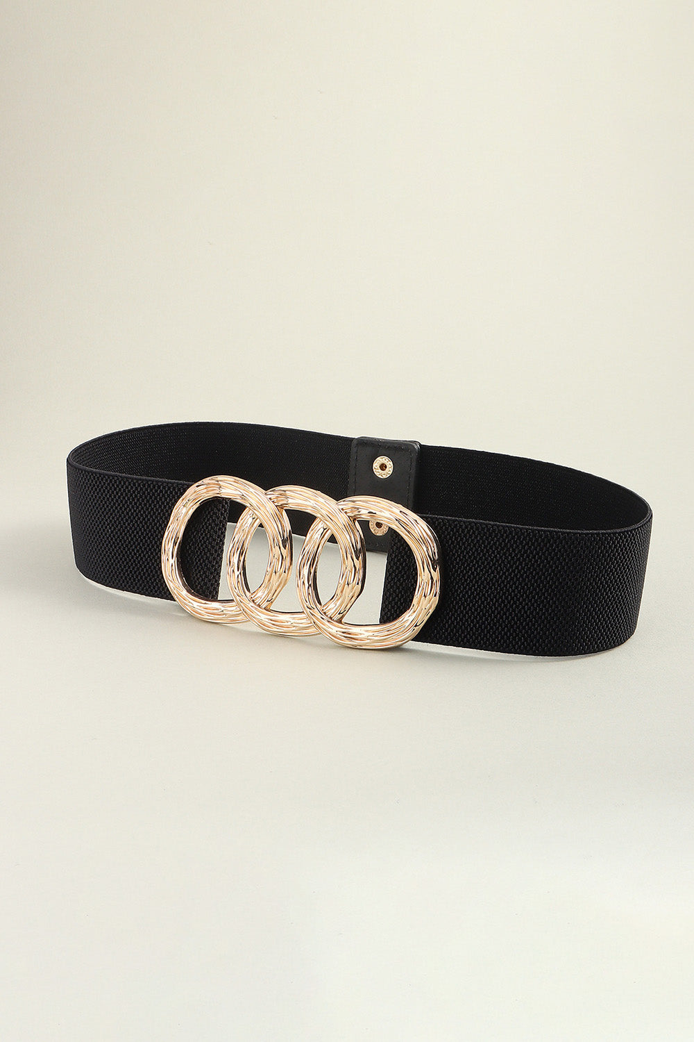 Belt - Zinc Alloy Buckle Elastic Wide Belt