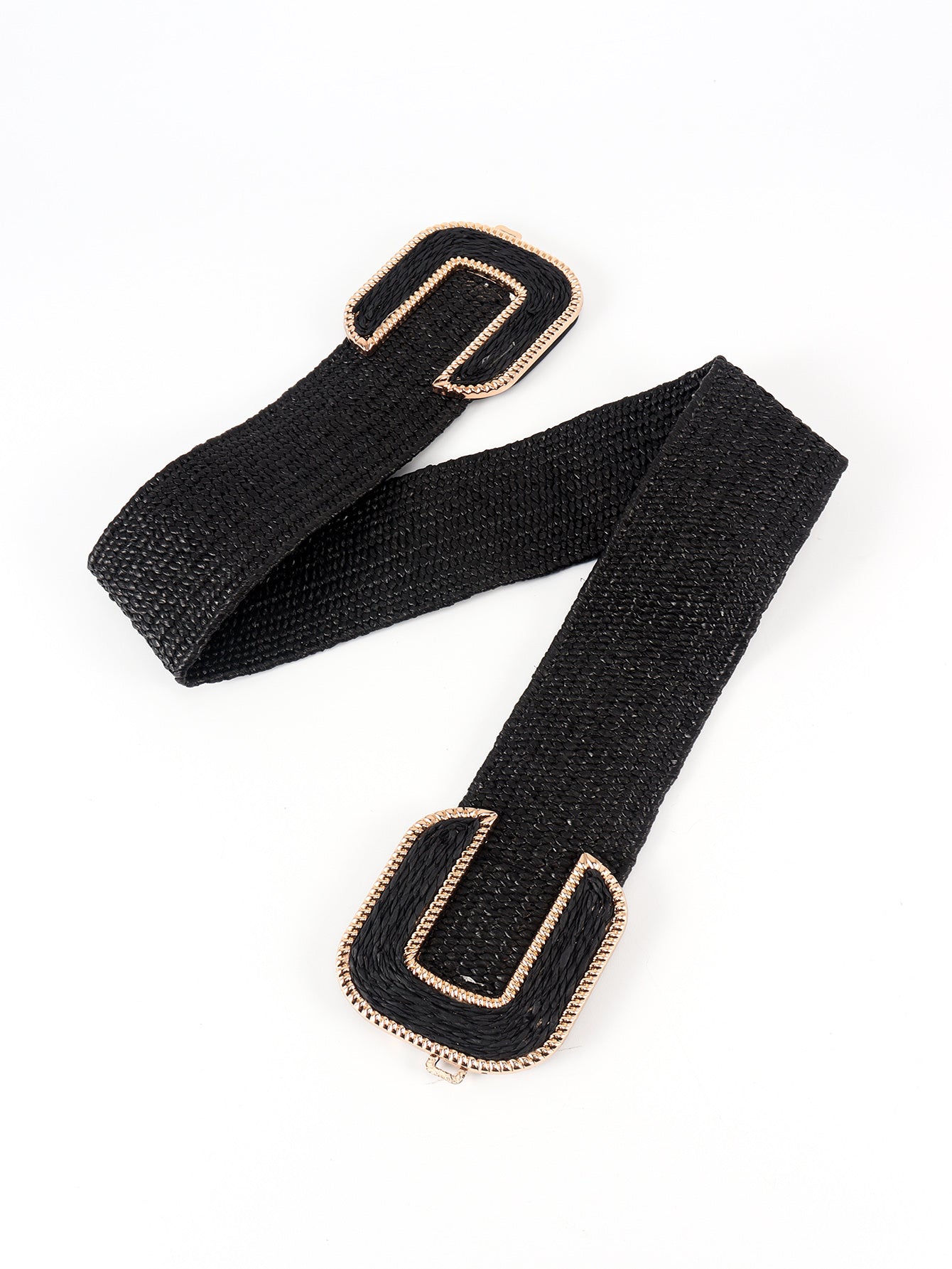 Belt - Wide Double-Buckle Weave