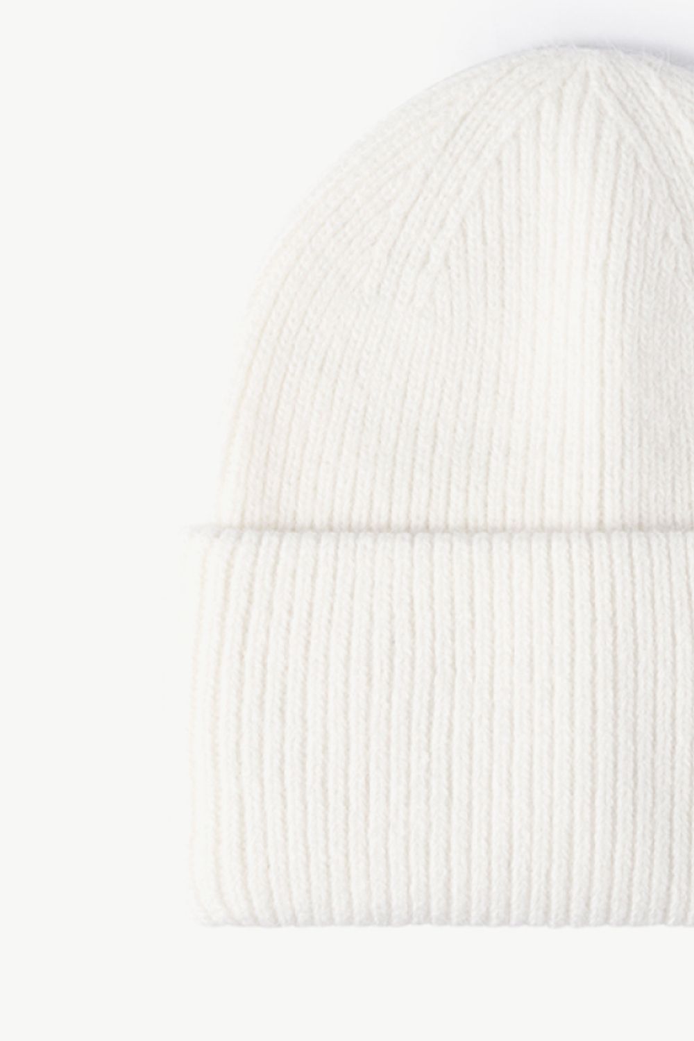 Beanie - M Emblem Rib-Knit Cuff