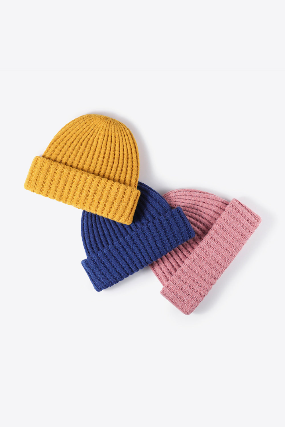 Beanie - Solid Color Wide Rib Knit