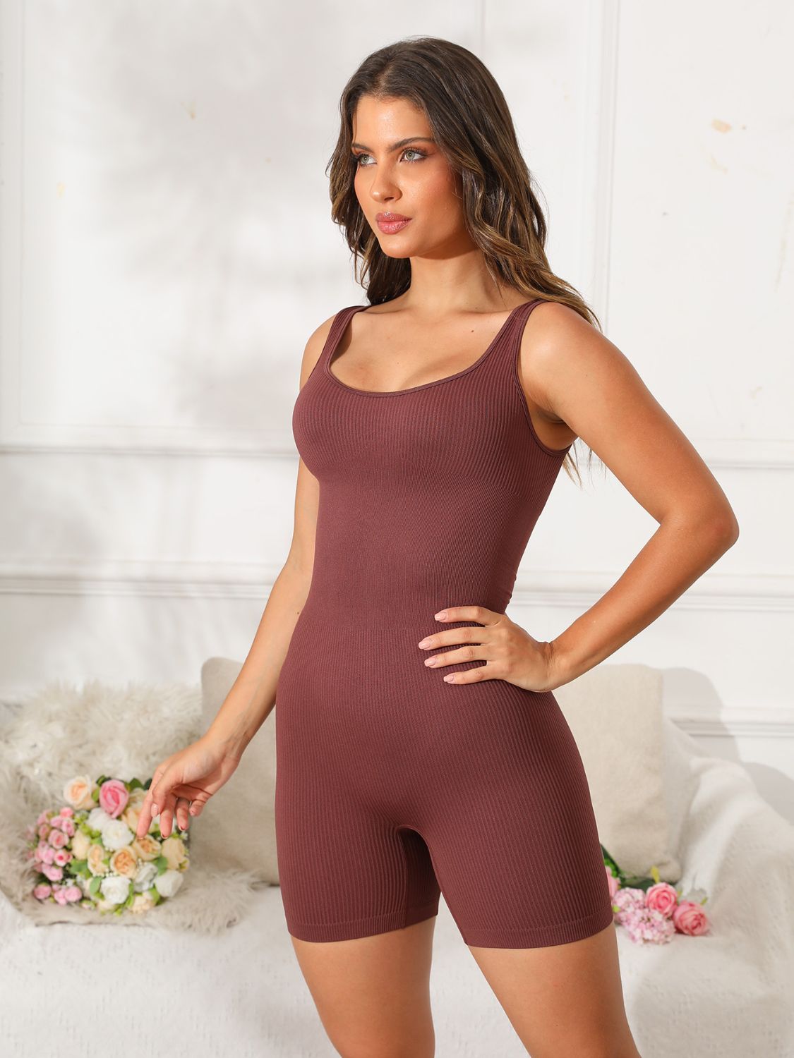 Romper - Scoop Neck Wide Strap Active