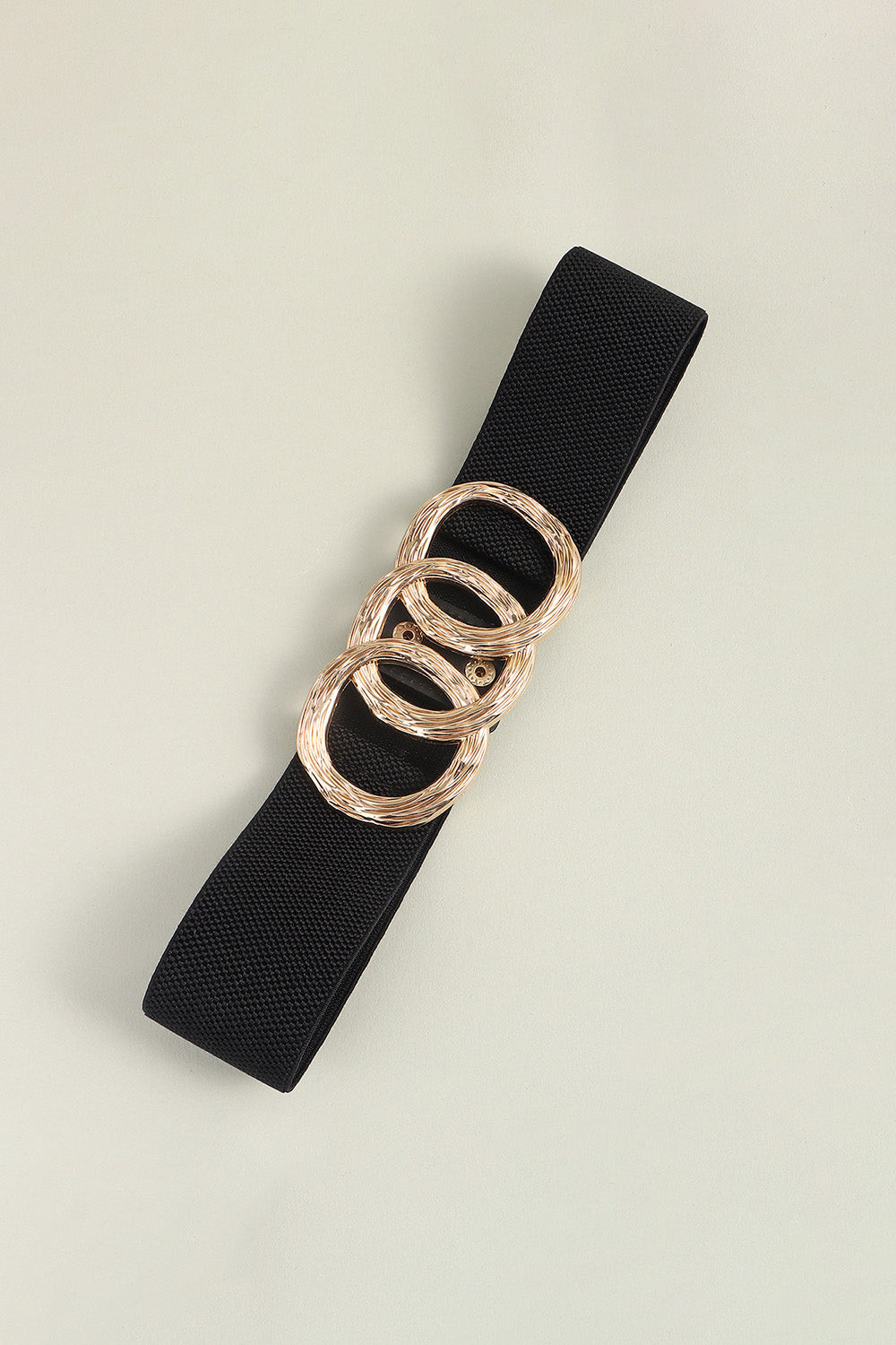 Belt - Zinc Alloy Buckle Elastic Wide Belt