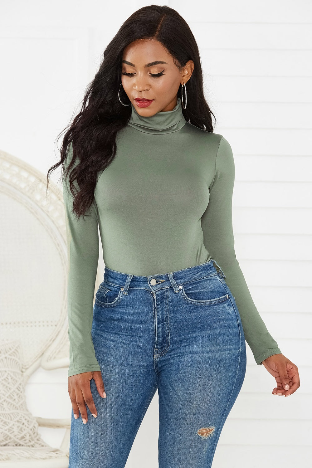 Bodysuit - Turtleneck Long Sleeve