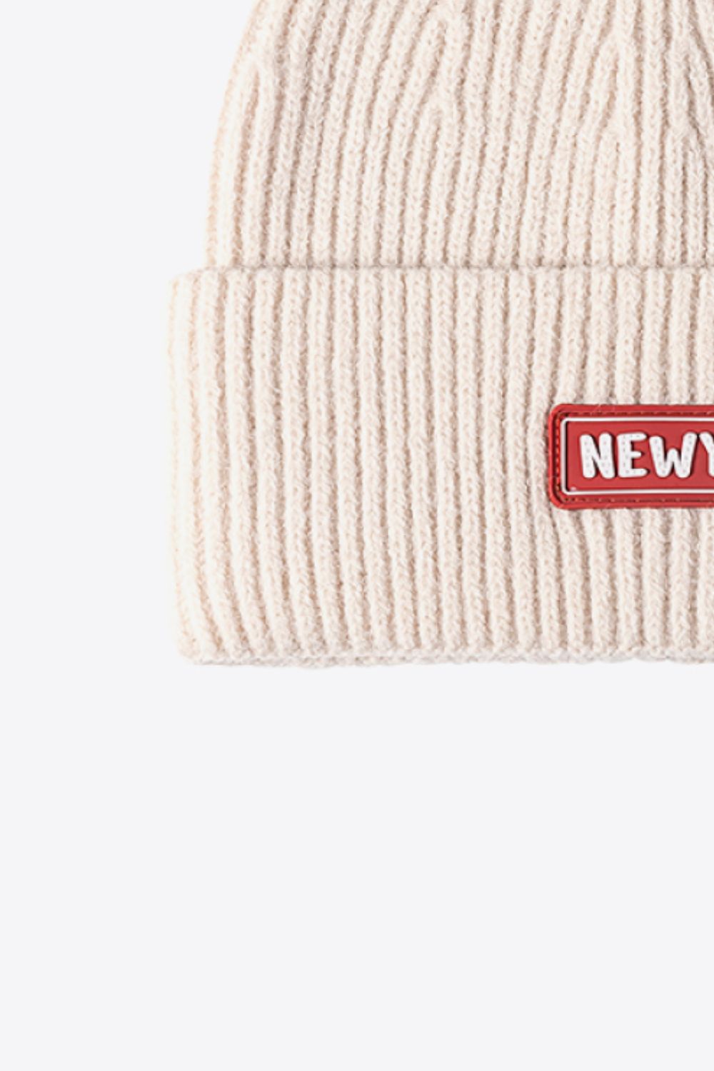 Beanie - Patch Rib-Knit Cuff - NEWYORK