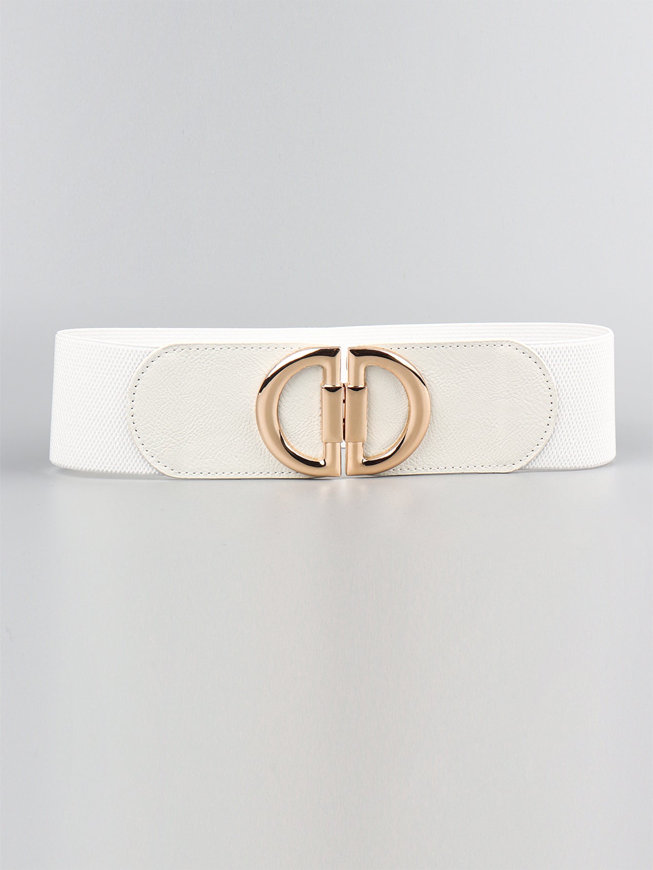 Belt - Wide D-Buckle Design Elastic