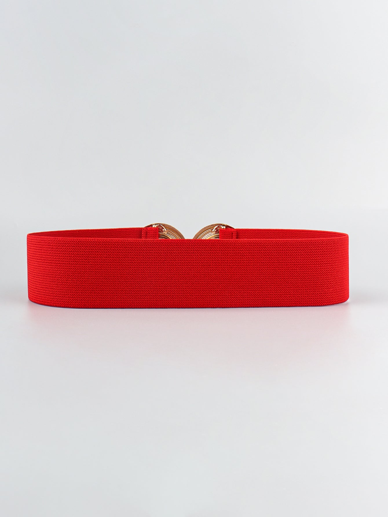 Belt - Wide Elastic w/ Geometric- Buckle