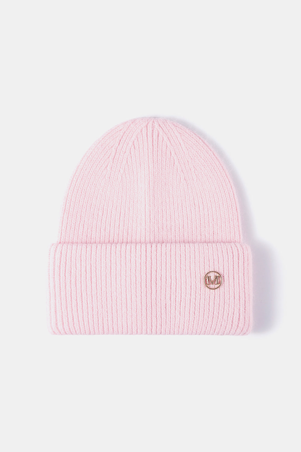 Beanie - M Emblem Rib-Knit Cuff