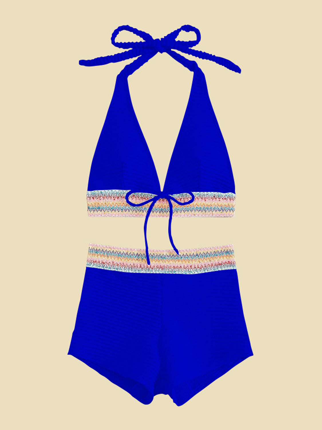 Backless Halter 2-Piece Swim Set