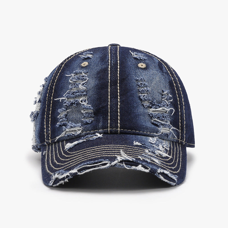 Baseball Cap - Distressed Denim Cap