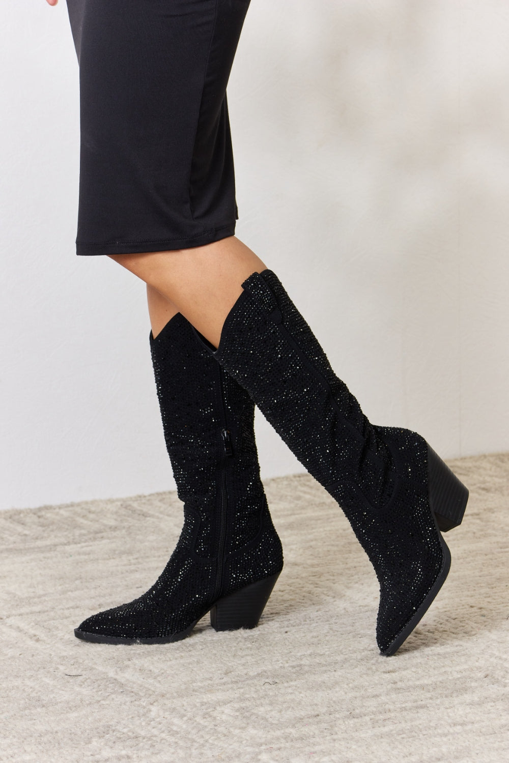 Cowboy Boots - Forever Link Rhinestone Knee High