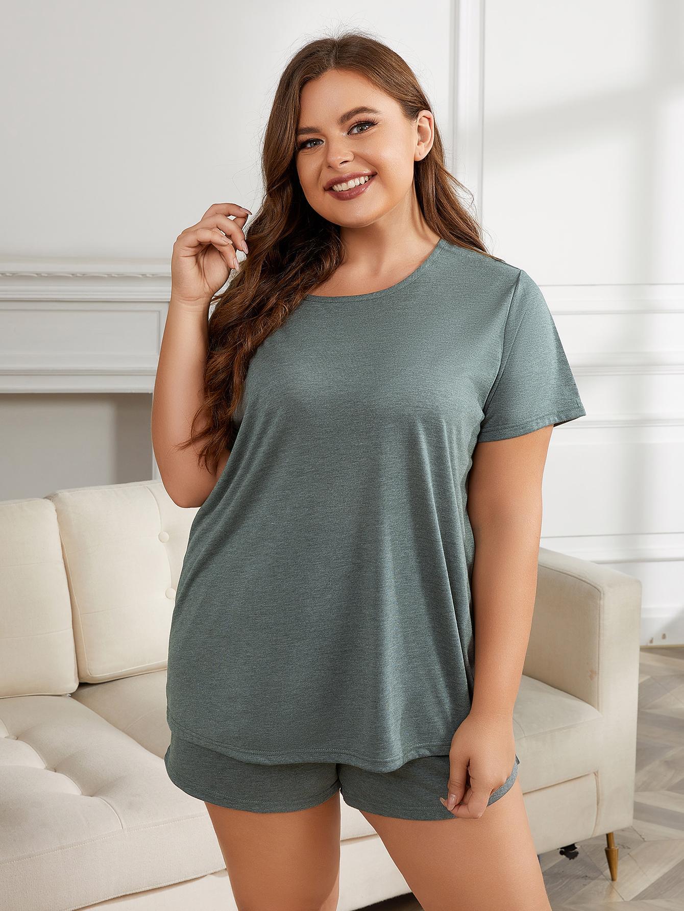 Loungewear - 2PC Plus Size Shirt & Top Set